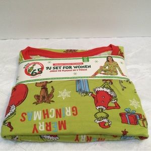 Dr Seuss/Grinch pajama set for women. XL. New